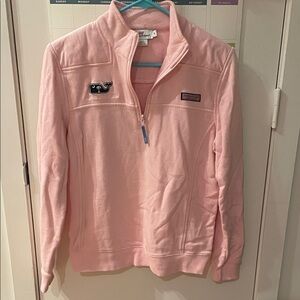 Vineyard Vines Women's Light Pink Quarter-Zip Sweater